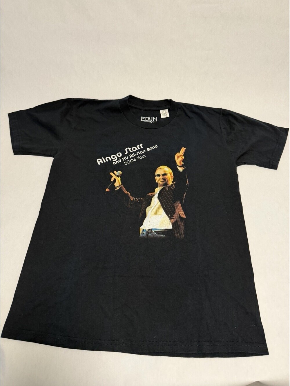Ringo Starr All Starr Band 2006 Tour T Shirt Mens Large Black Beatles EDUN